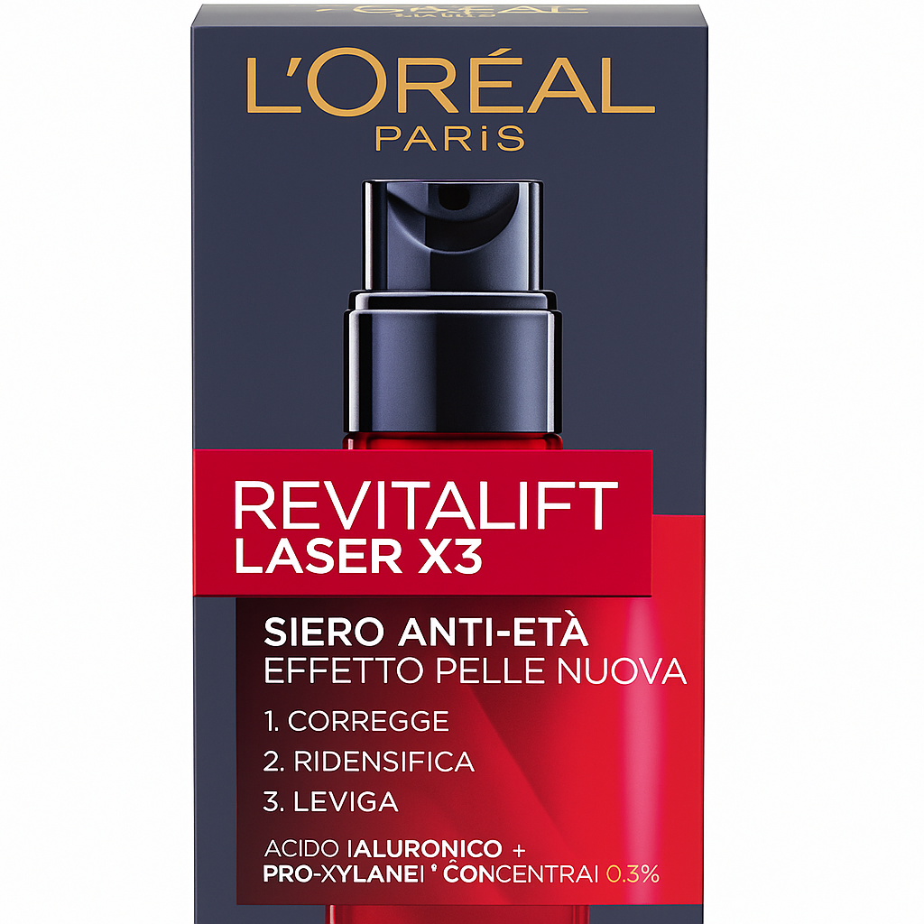 L’Oréal Revitalift Laser X3 Siero Anti-Età – Rimpolpante e Levigante 30 ml