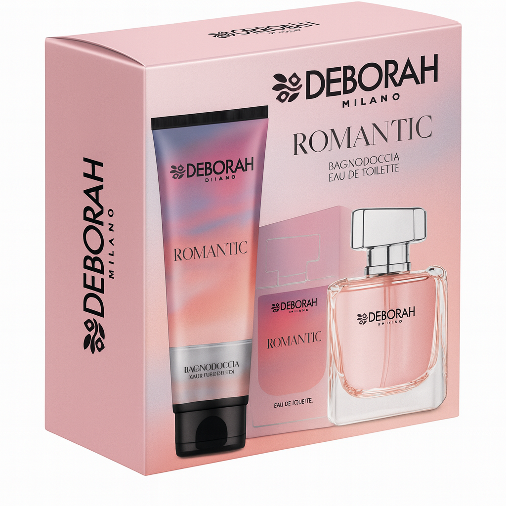 Deborah Romantic – Coffret con Eau de Toilette 100 ml + Docciaschiuma 250 ml