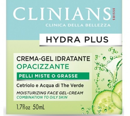 Clinians Hydra Plus Crema-Gel Idratante Opacizzante – Pelli Miste o Grasse 50 ml
