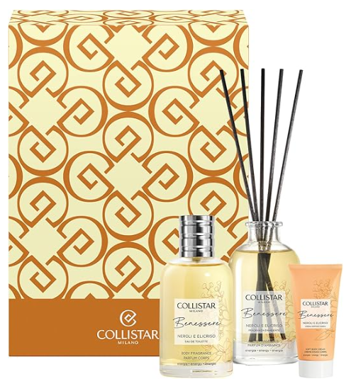 Collistar Benessere Neroli & Elicriso Coffret – Eau de Toilette 100 ml + Crema Corpo 50 ml + Fragranza d’Ambiente 100 ml