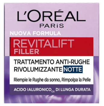 L’Oréal Revitalift Filler Crema Notte Rivolumizzante con Acido Ialuronico 50 ml