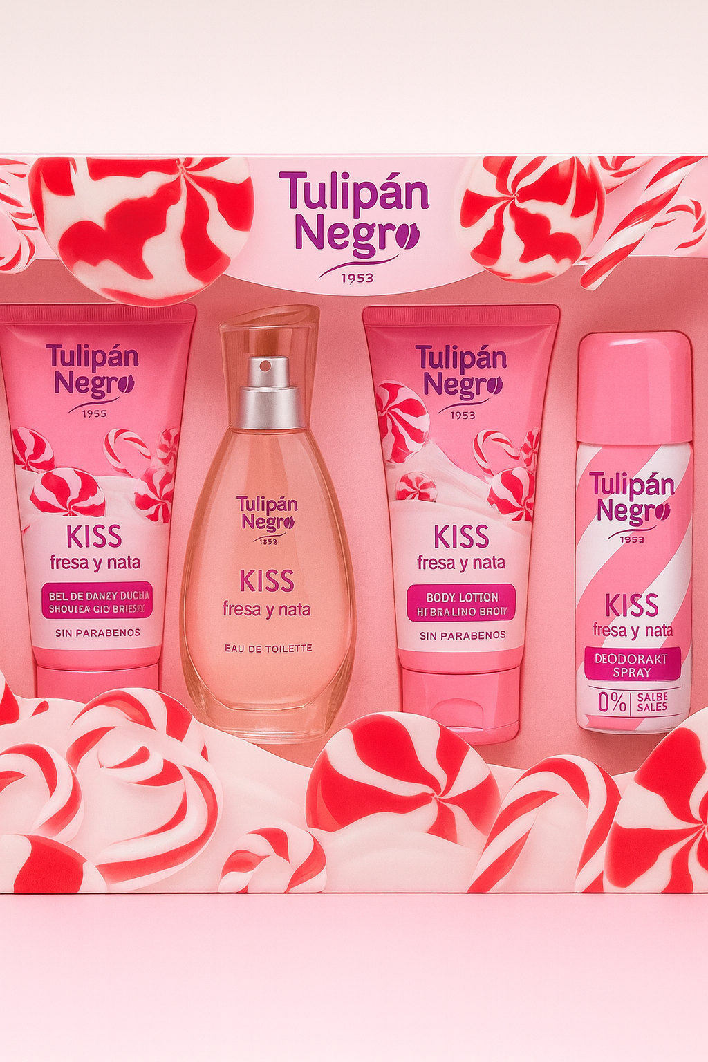 Tulipán Negro Kiss – Coffret con Lozione Corpo, Colonia, Gel Doccia e Deodorante