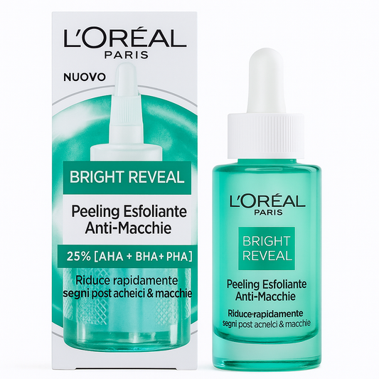 L’Oréal Paris Bright Reveal Peeling Esfoliante Anti-Macchie 25% AHA+BHA+PHA – 25 ml