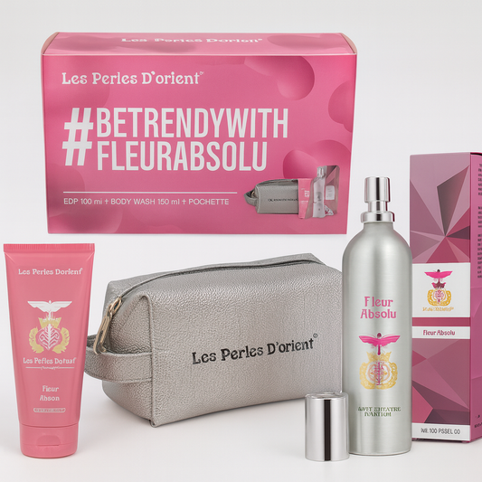 Les Perles D’Orient Fleur Absolu – Coffret Donna con Eau de Parfum 150 ml + Body Wash + Pochette