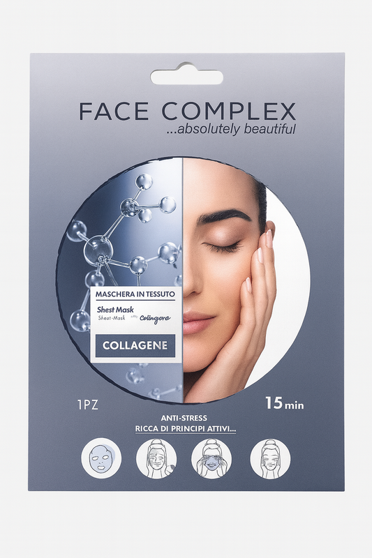 Face Complex – Maschera Viso in Tessuto al Collagene (28 g)