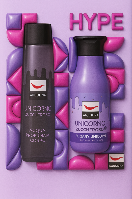 Aquolina Hype Unicorno Zuccheroso – Coffret con Bagno Doccia 250 ml + Acqua Profumata 150 ml