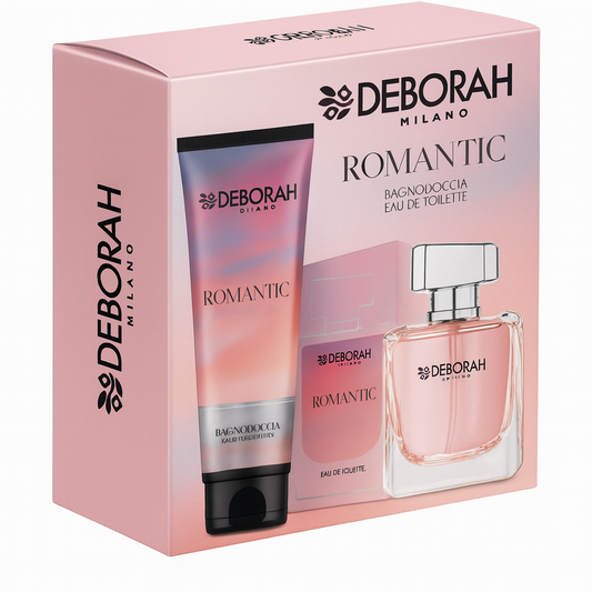Deborah Romantic – Coffret con Eau de Toilette 100 ml + Docciaschiuma 250 ml