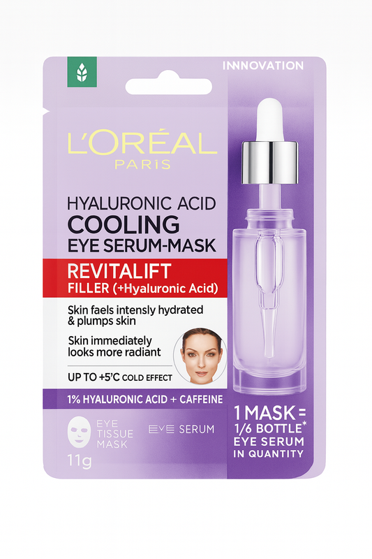 L’Oréal Revitalift Filler – Maschera Occhi in Tessuto Acido Ialuronico & Caffeina (11 g)