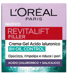 L’Oréal Revitalift Filler Crema-Gel 8H Oil Control con Acido Ialuronico 50 ml