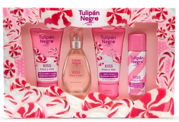 Tulipán Negro Kiss – Coffret con Lozione Corpo, Colonia, Gel Doccia e Deodorante