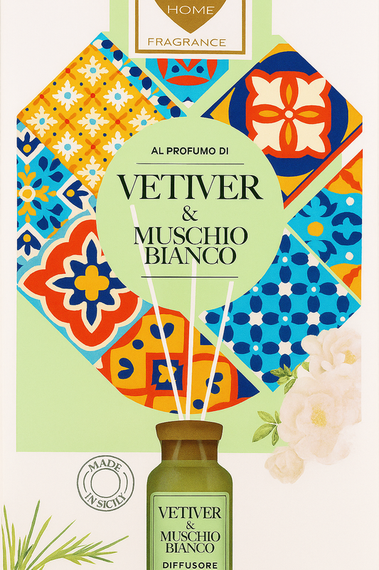 Dealo – Diffusore Ambiente Vetiver & Muschio Bianco 125 ml