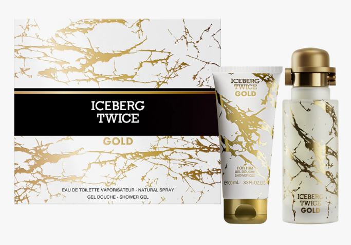 Iceberg Twice Gold – Coffret Uomo con Eau de Toilette 125 ml + Gel Doccia 100 ml