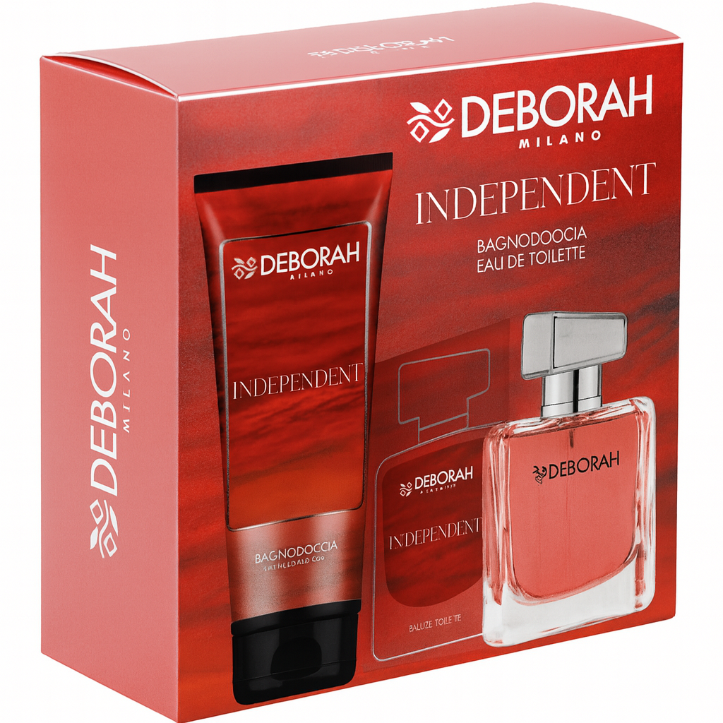 DEBORAH coffretDeborah Independent – Coffret con Eau de Toilette 100 ml + Docciaschiuma 250 ml