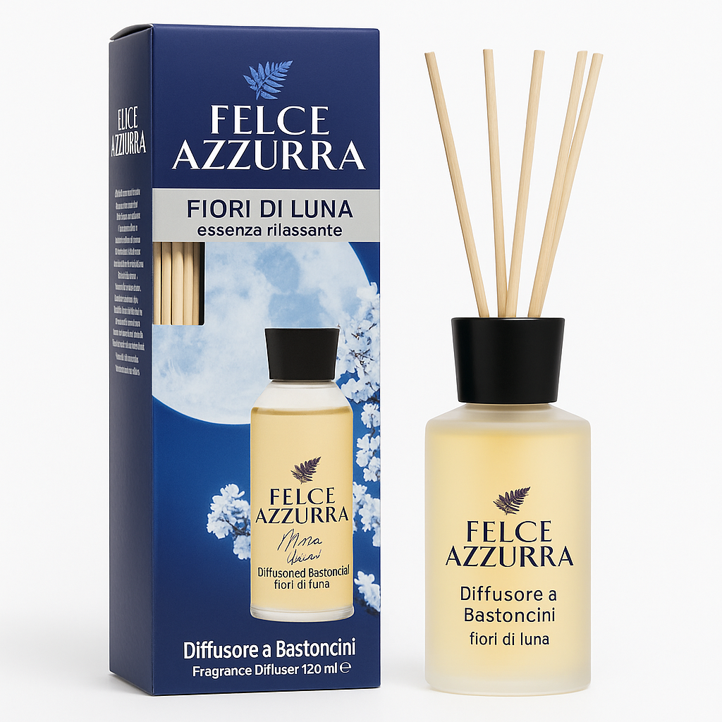 Felce Azzurra – Diffusore a Bastoncini Fiori di Luna 120 ml